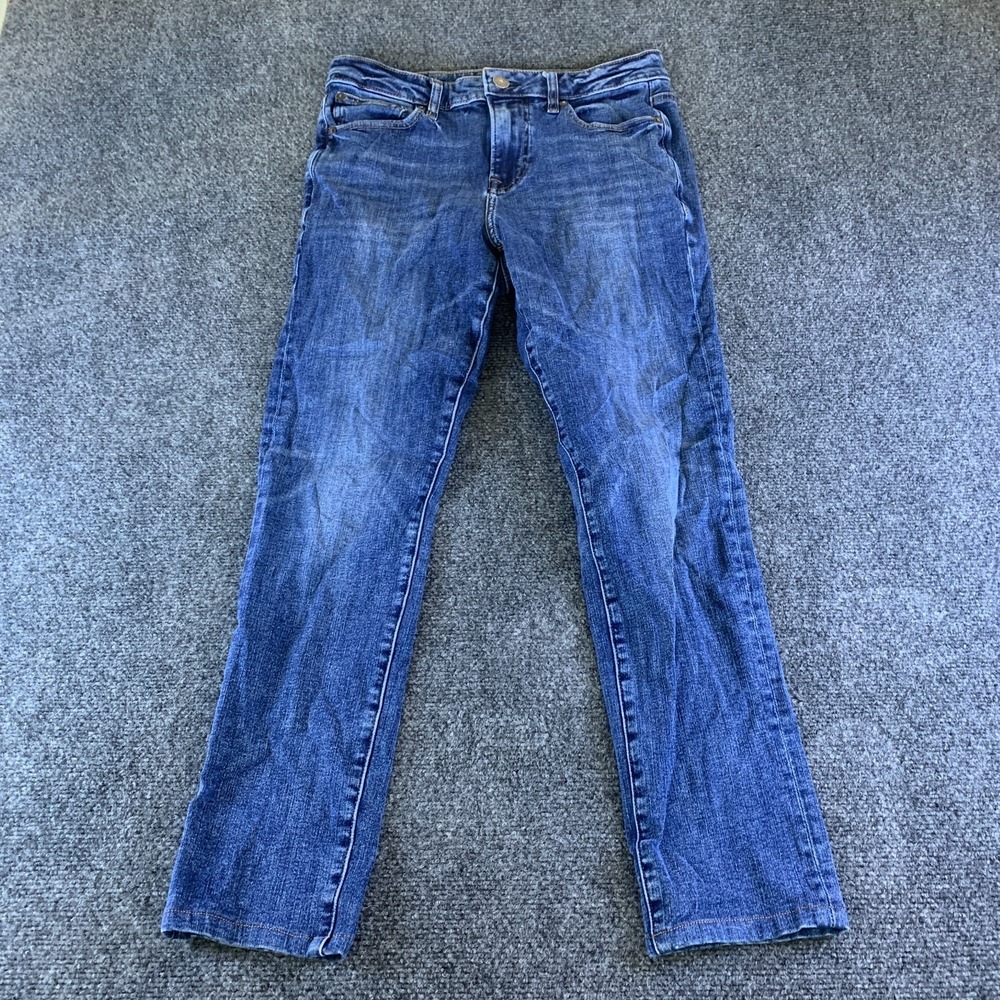 Express Jeans Mens 29x32 (Fits 29x26) Blue 4-Way Hyper Stretch Straight Slim Fit